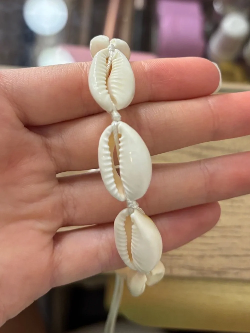 Handmade White Cowrie Shell Bracelet - Women Accessories